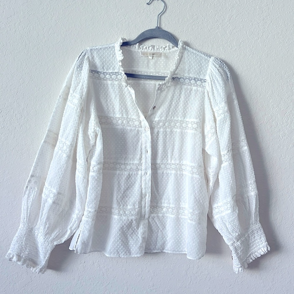 LoveShackFancy White Lace Blouse